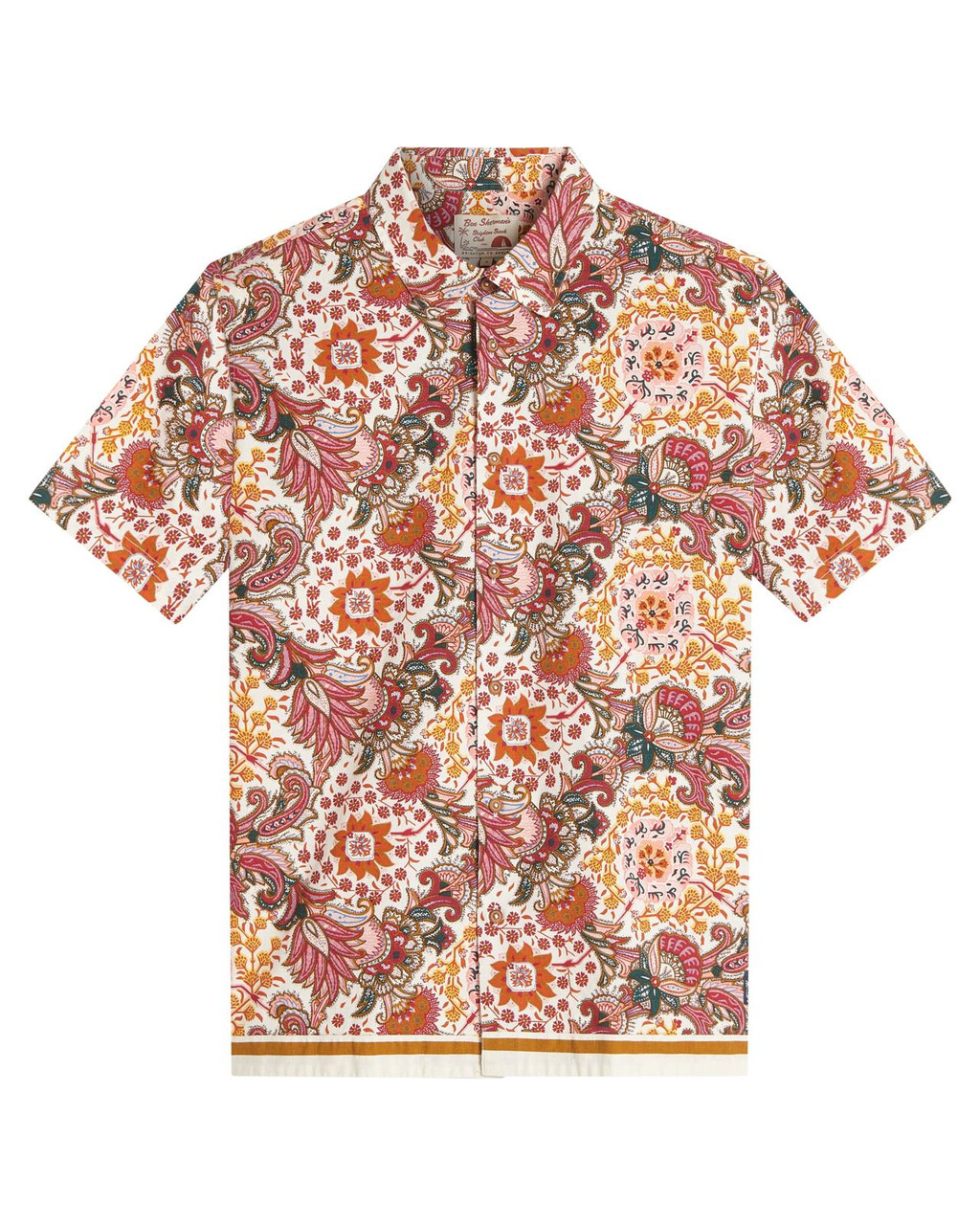 Foulard Border Print Shirt in Ivory