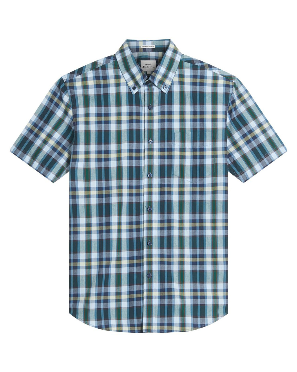 Irregular Check Shirt in Dark Green