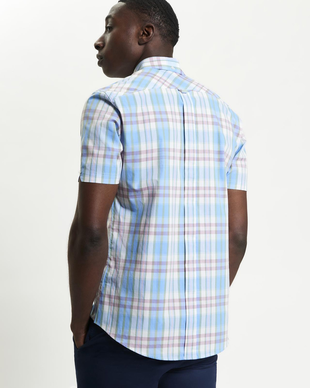 Irregular Check Shirt in Glacier