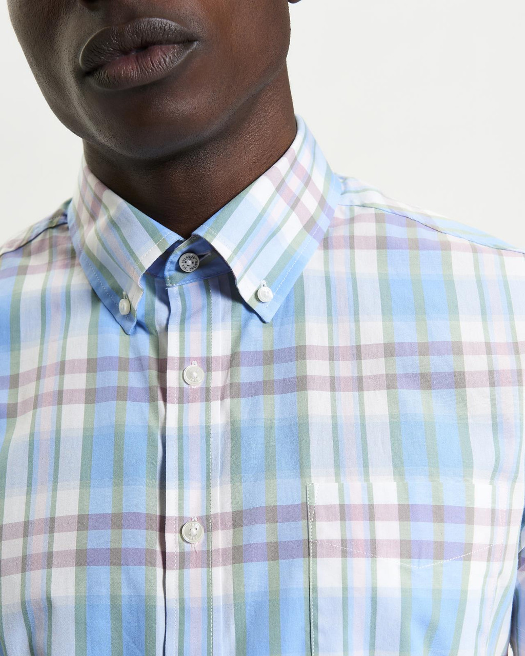 Irregular Check Shirt in Glacier