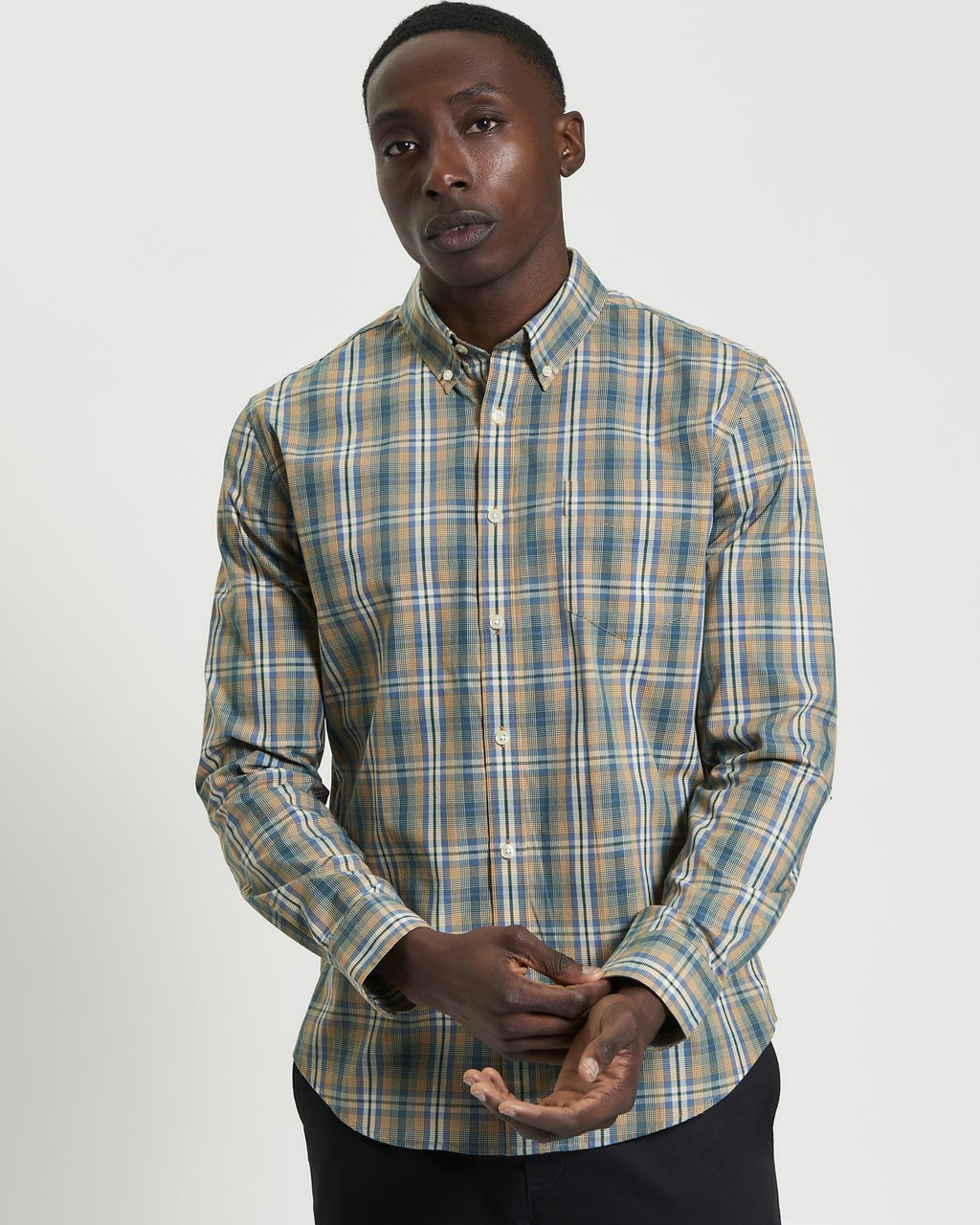 Tartan Check Shirt in Dark Green