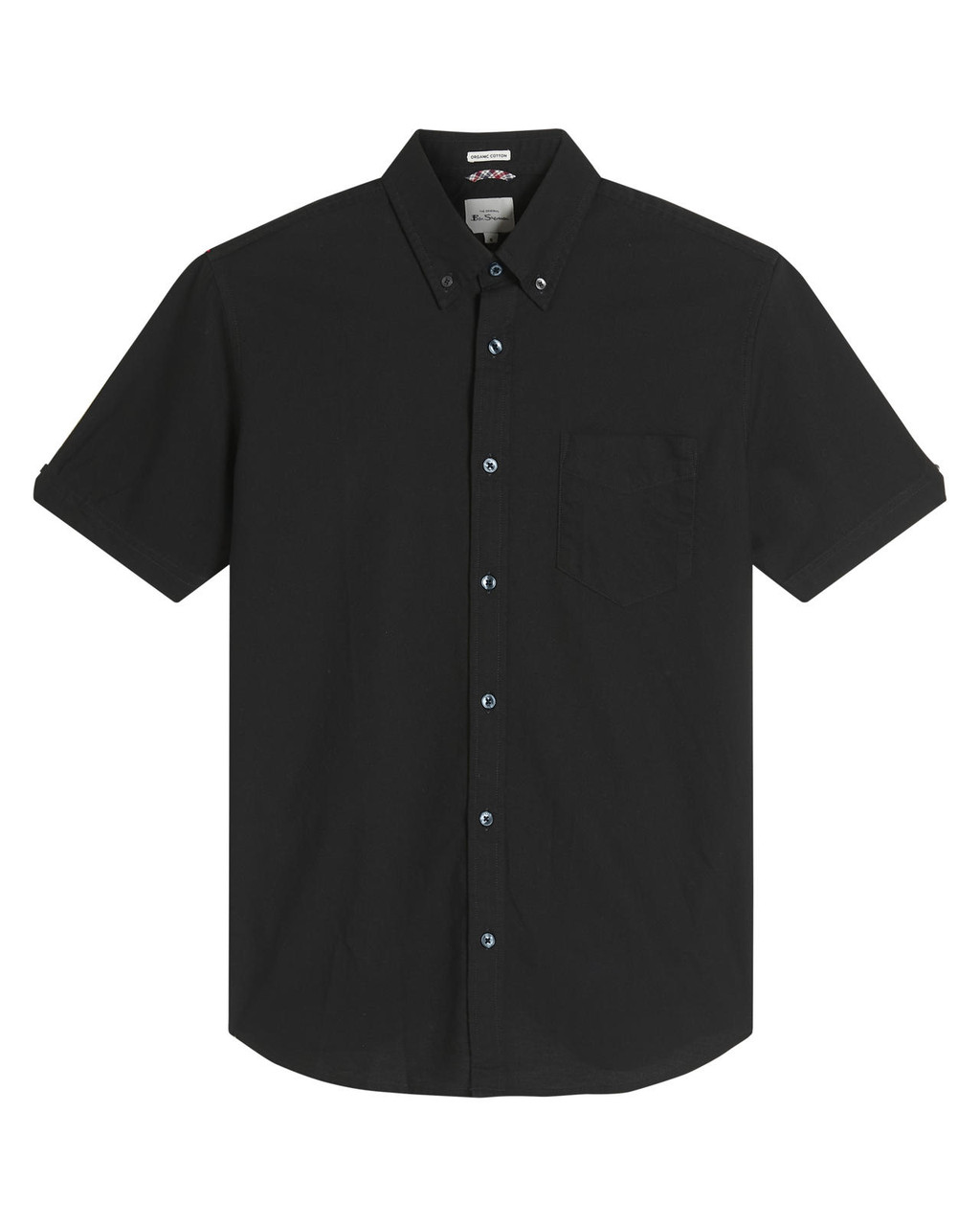 Short Sleeve Signature Oxford Shirt in Black