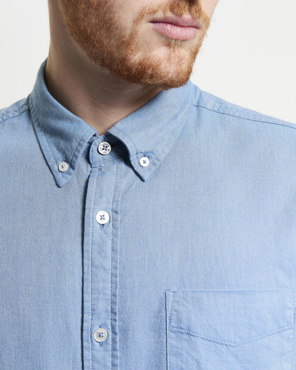 Long Sleeve Signature Oxford Shirt in Airforce