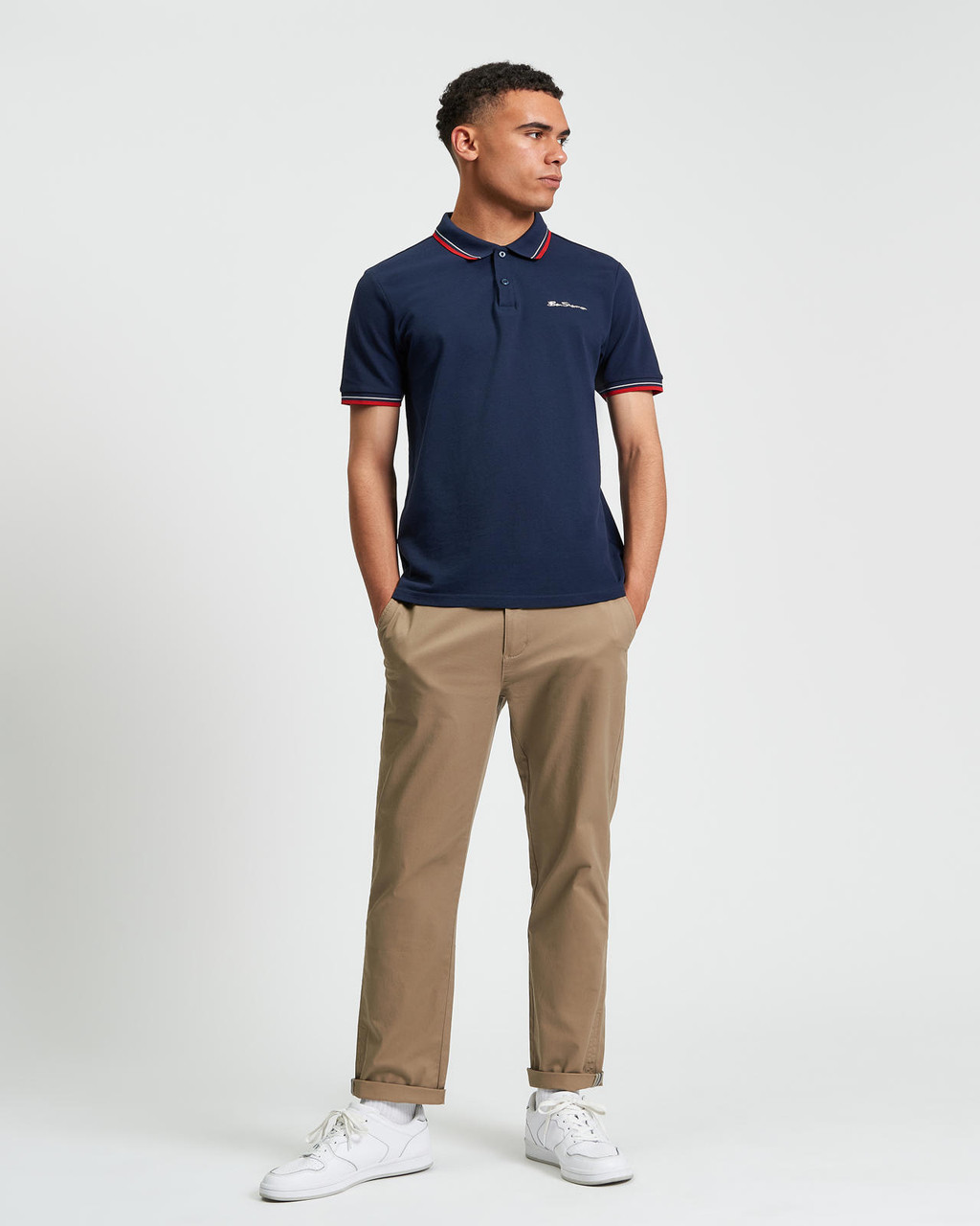 Signature Classic Slim Stretch Chino in Stone