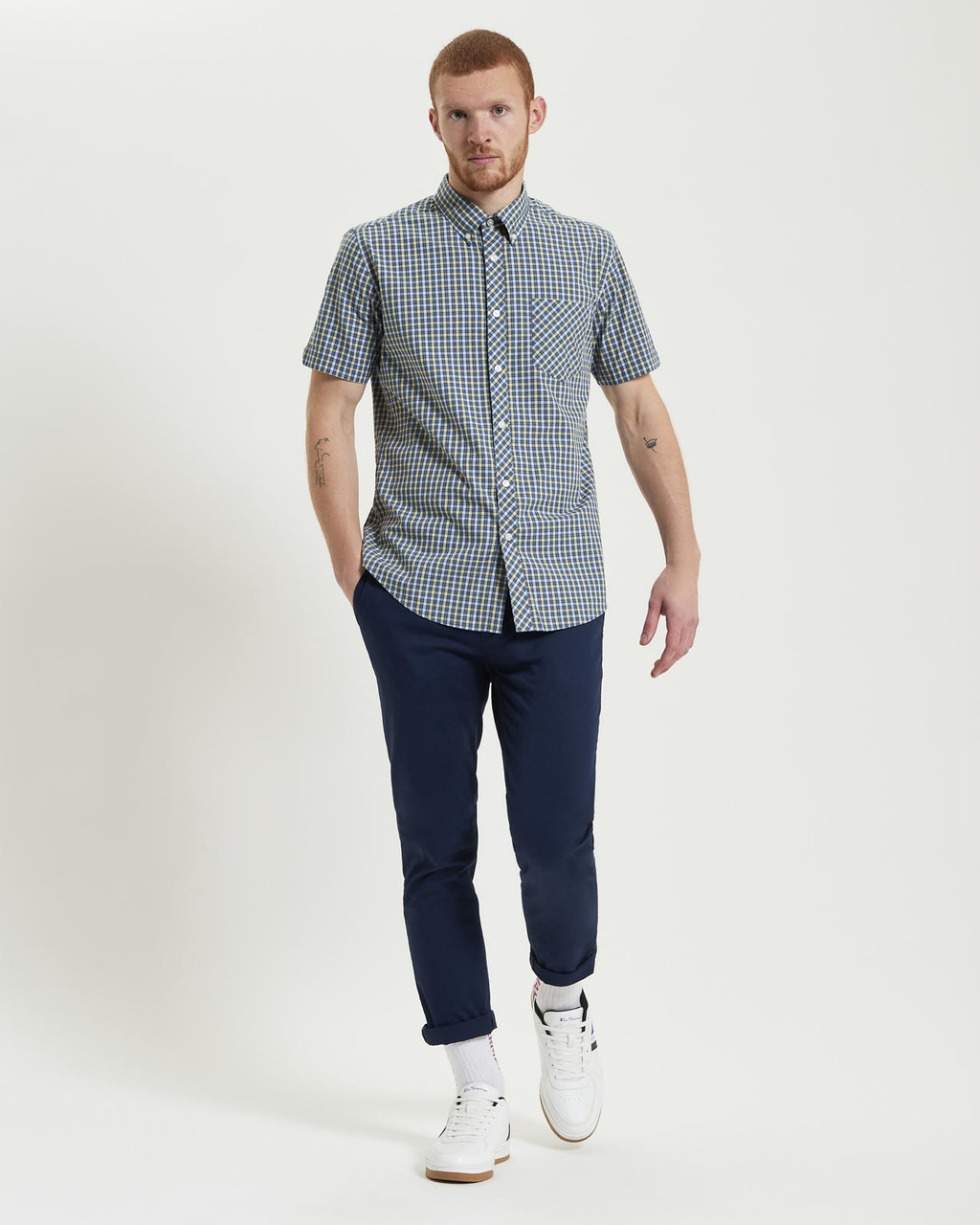 Short Sleeve Signature House Check Shirt in Corn
