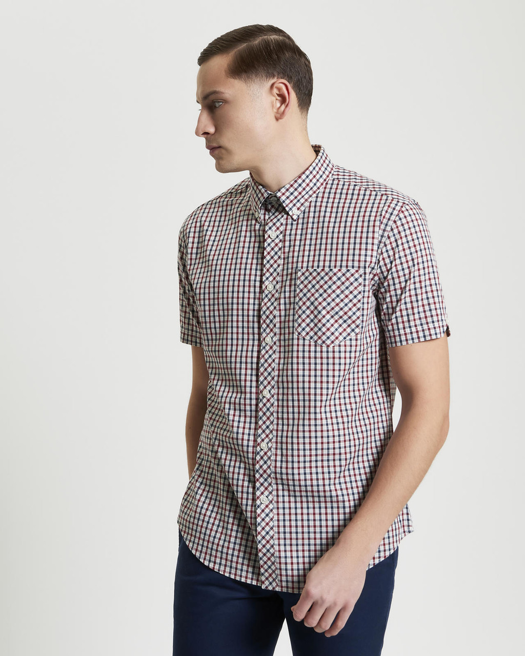 Short Sleeve Signature House Check Shirt in Red