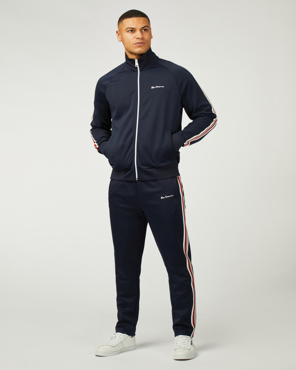 House Tape Signature Track Top in Dark Navy
