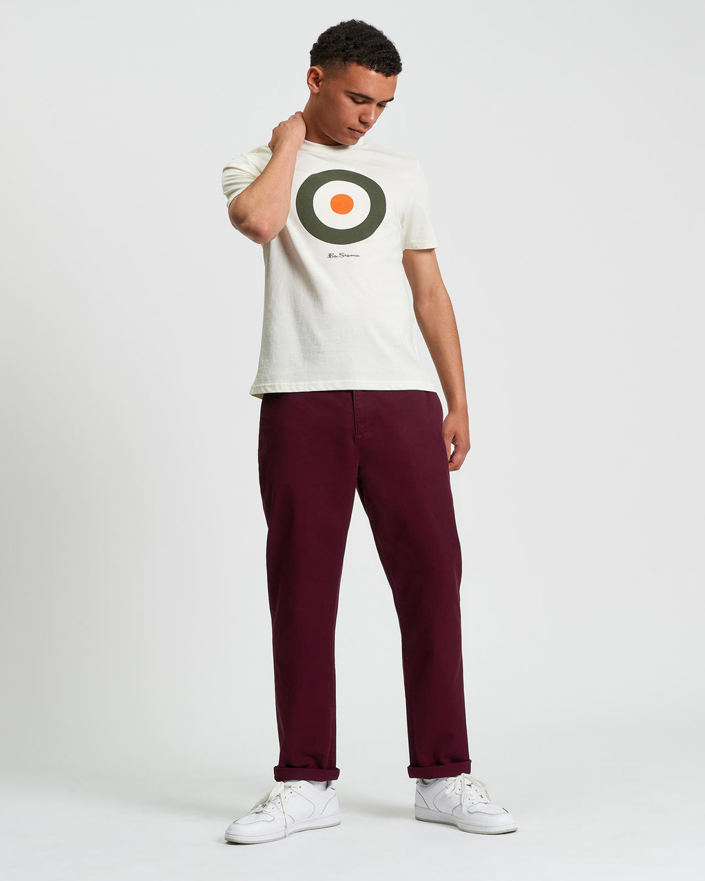 Signature Target Tee in Cream