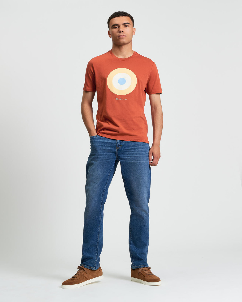 Signature Target Tee in Burnt Orange