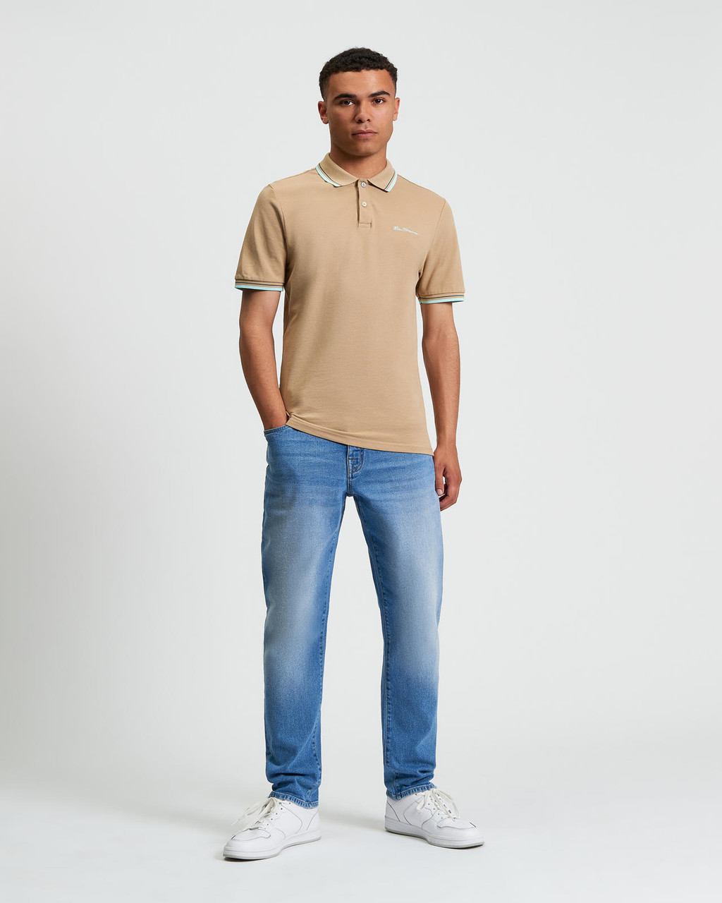 Signature Pique Polo in Sand