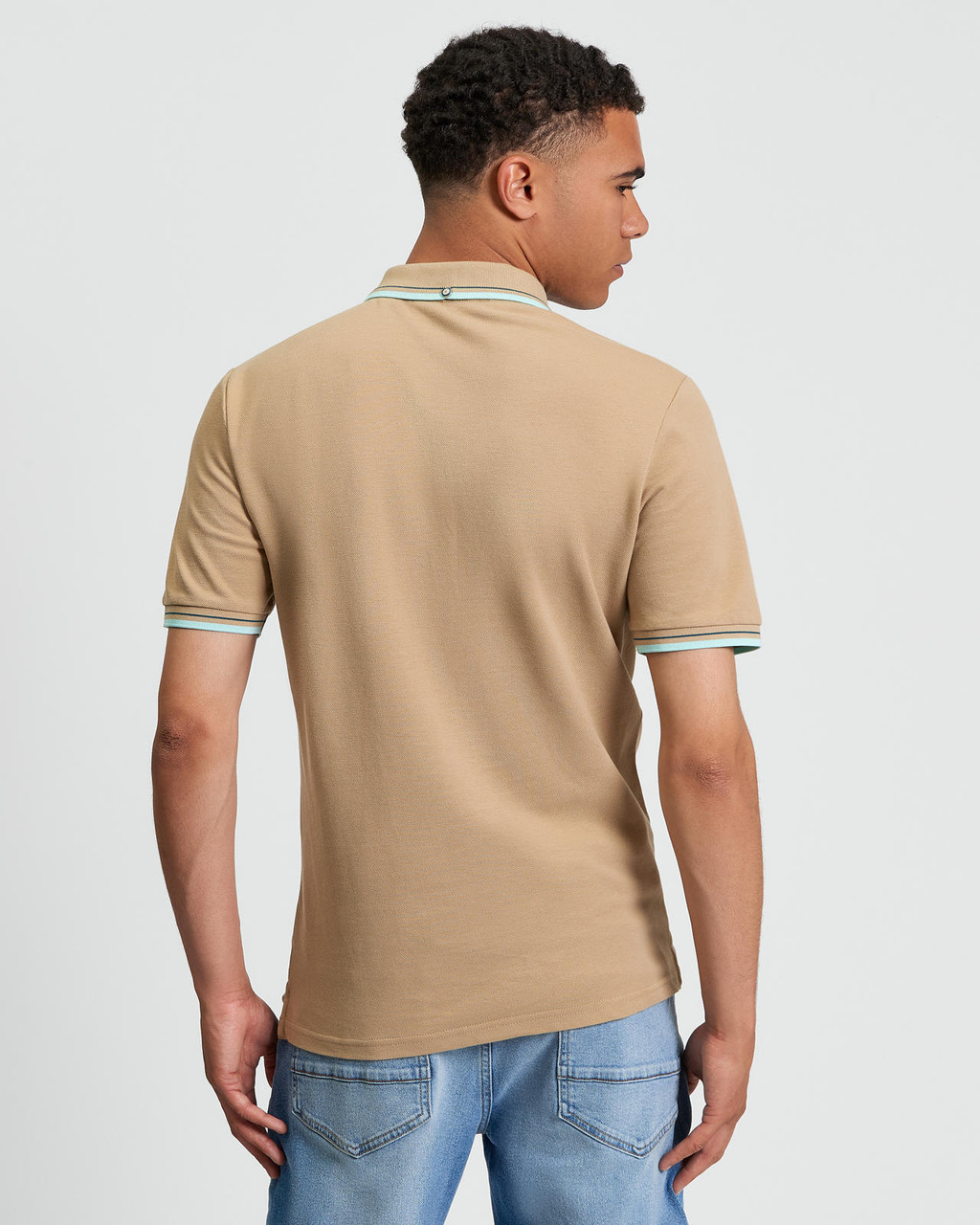 Signature Pique Polo in Sand