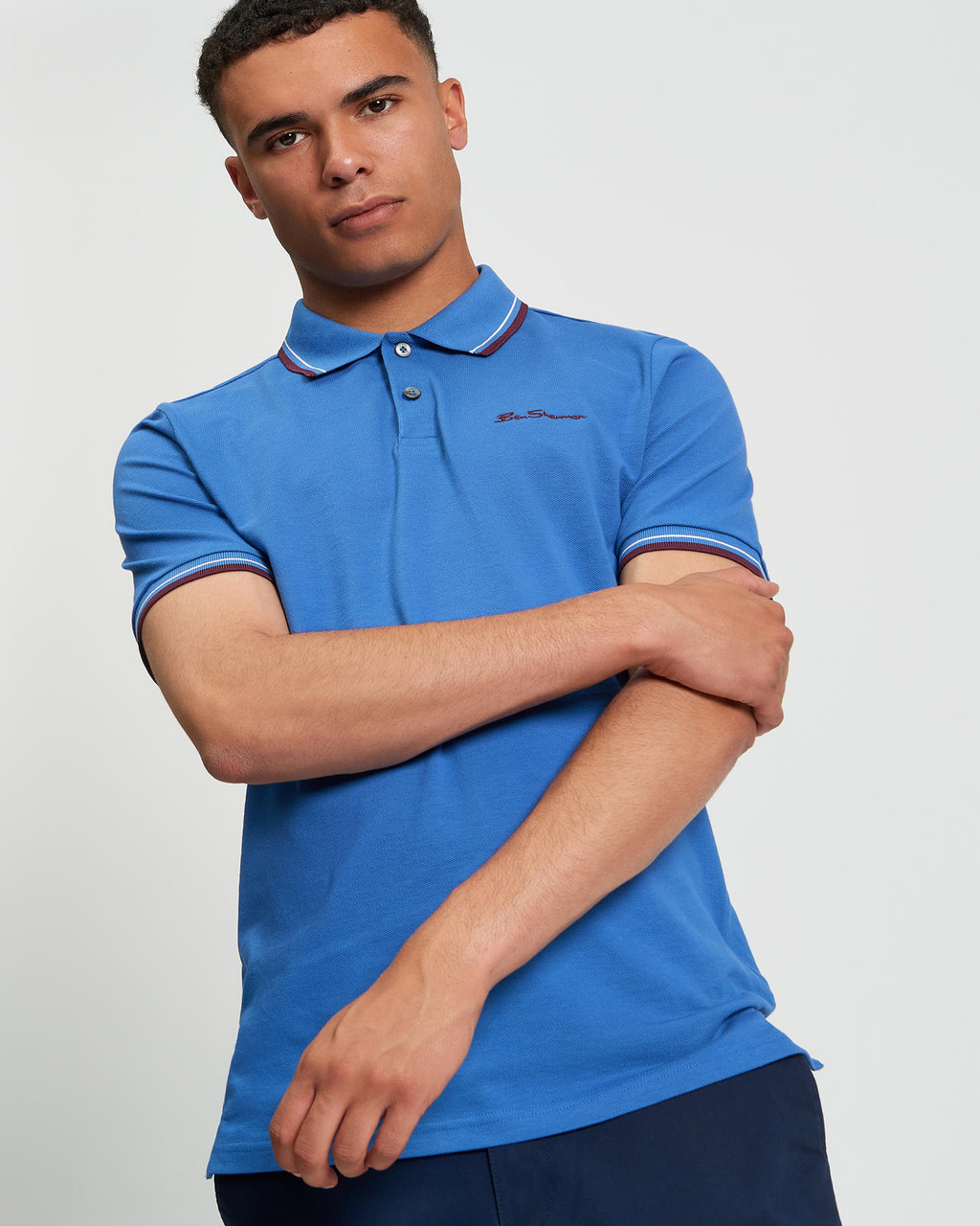 Signature Pique Polo in Cobalt