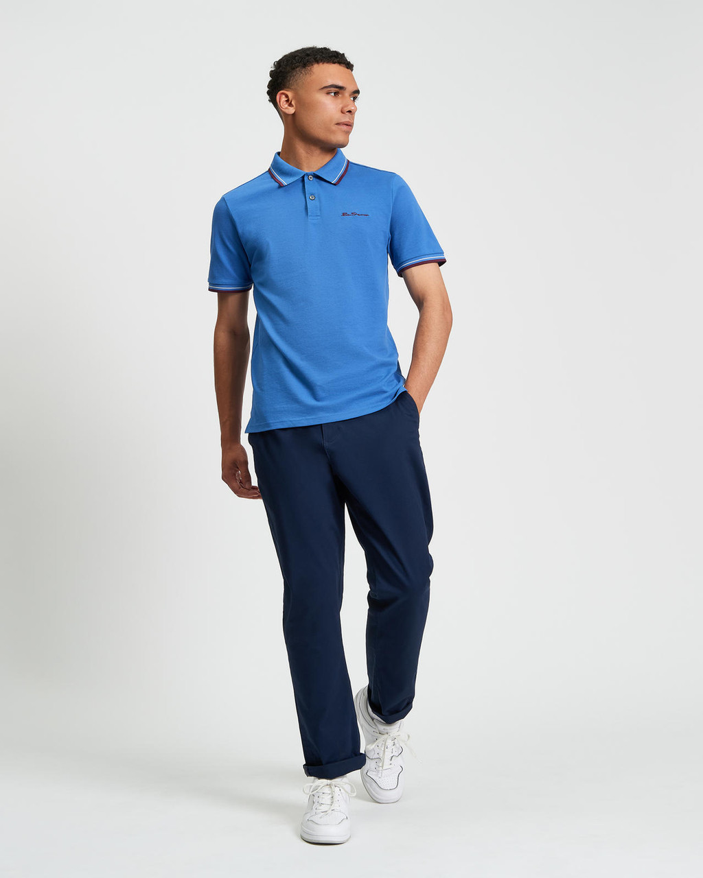 Signature Pique Polo in Cobalt