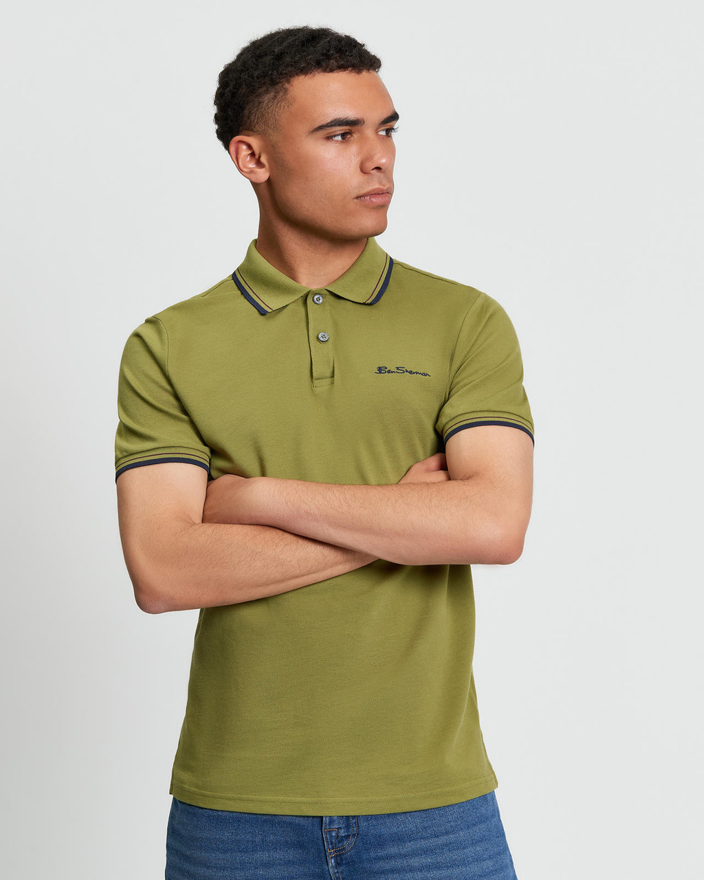 Signature Pique Polo in Green