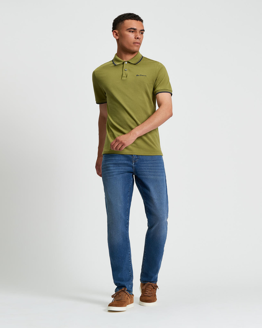 Signature Pique Polo in Green