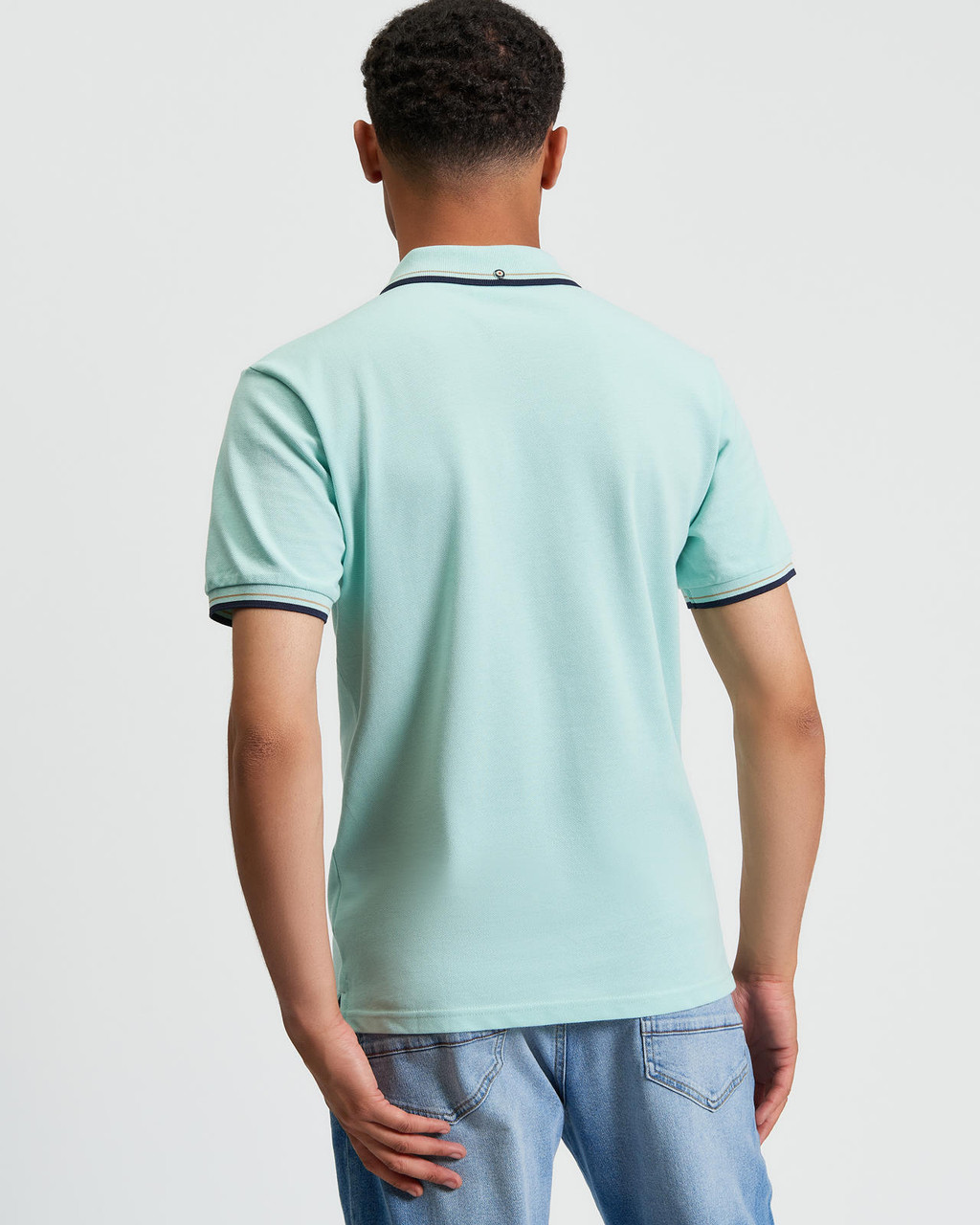 Signature Pique Polo in Minty Blue