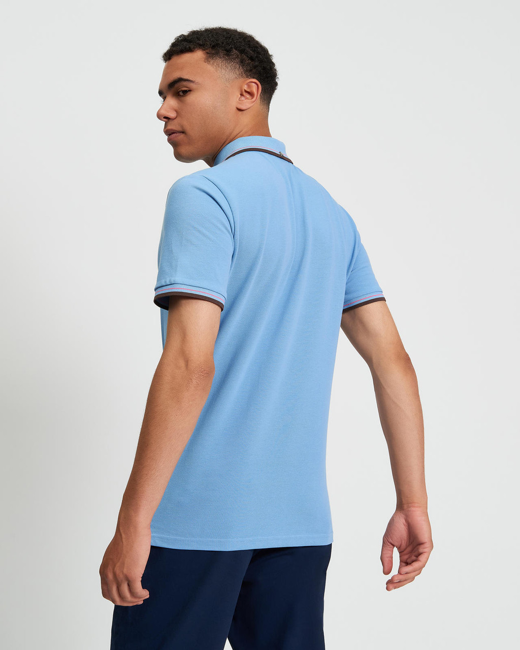 Signature Pique Polo in Pale Blue