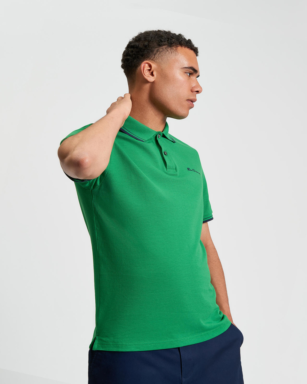 Signature Pique Polo in Hunter Green
