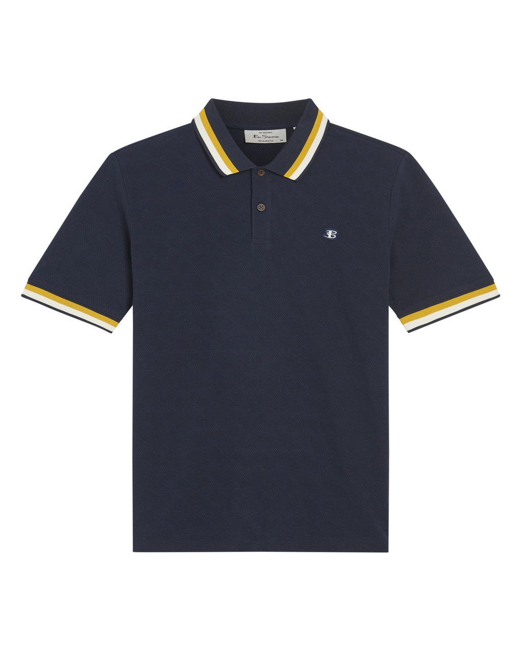 Fabric Interest Polo in Dark Navy
