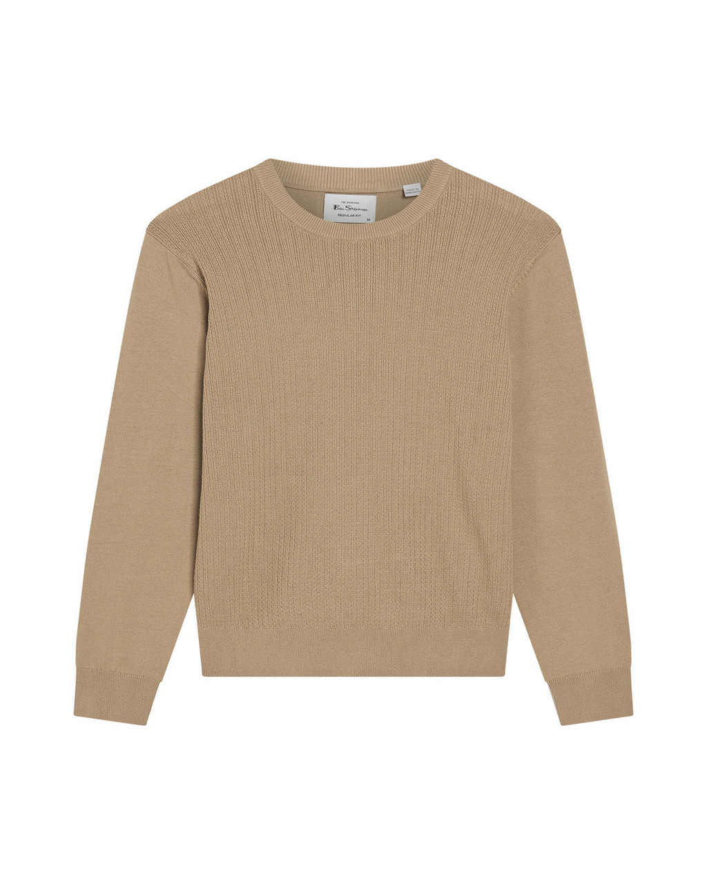 TEXTURED FRONT CREW in Sand