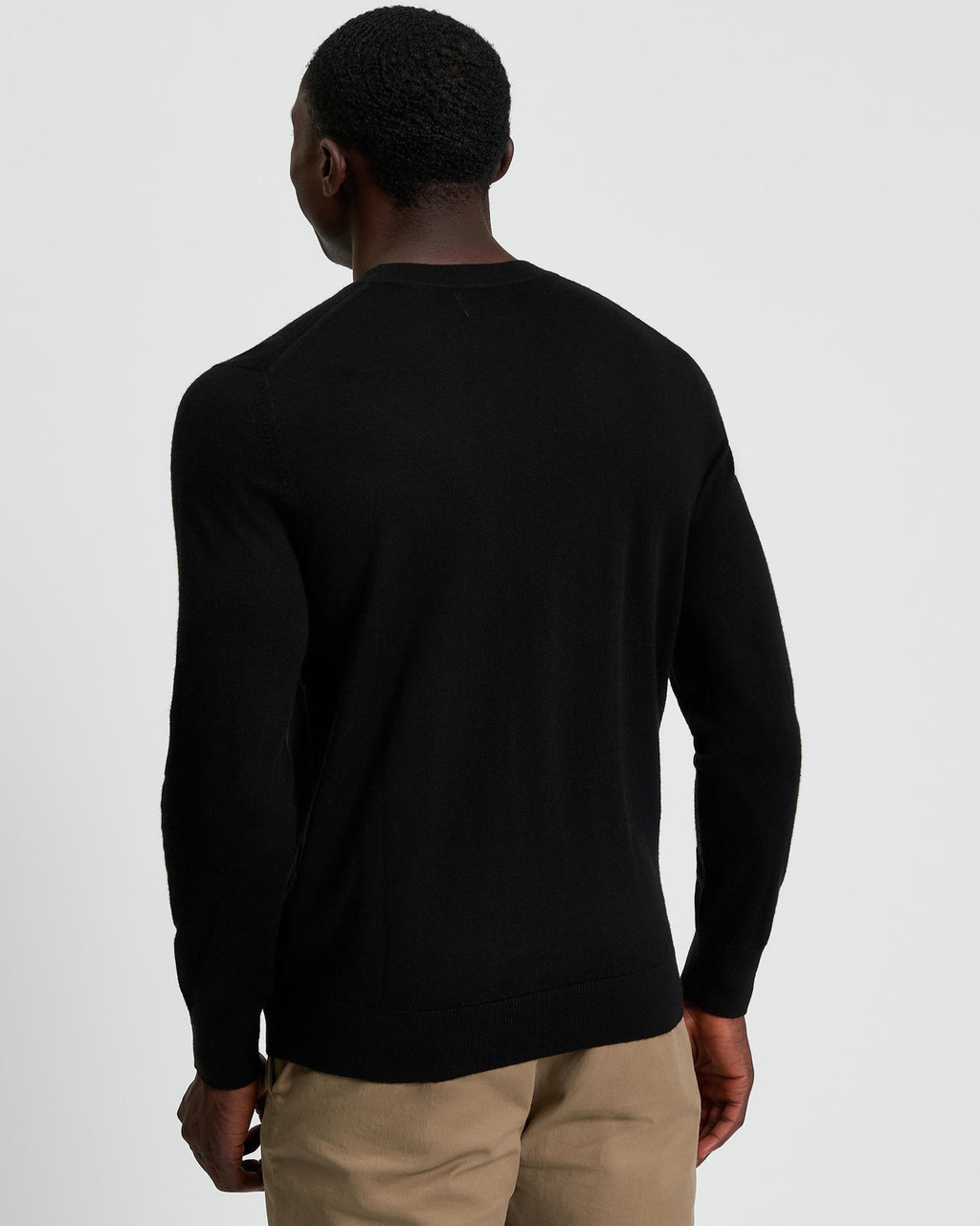 MERINO CREW NECK in Black