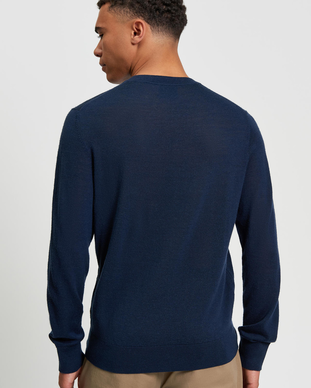MERINO CREW NECK in Dark Navy
