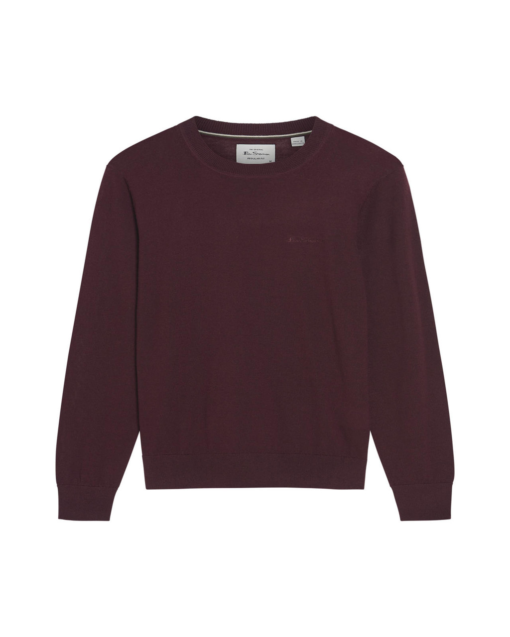 MERINO CREW NECK in Dark Wine