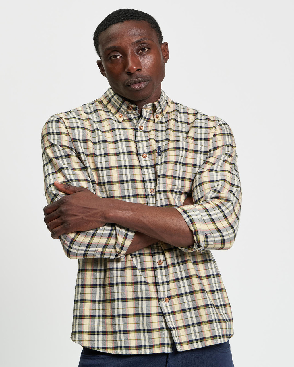 MULTICOLOUR OXFORD CHECK in Dark Navy