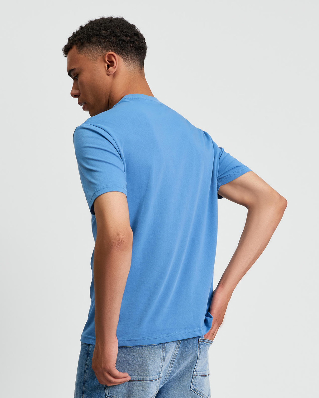 Core Stripe Tee in Riviera Blue