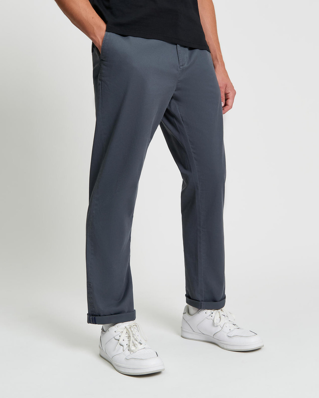 Signature Classic Slim Stretch Chino in Slate