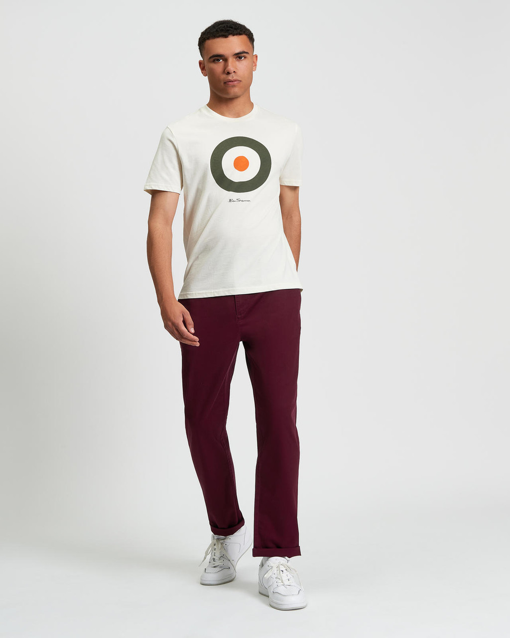 Signature Classic Slim Stretch Chino in Dark Wine