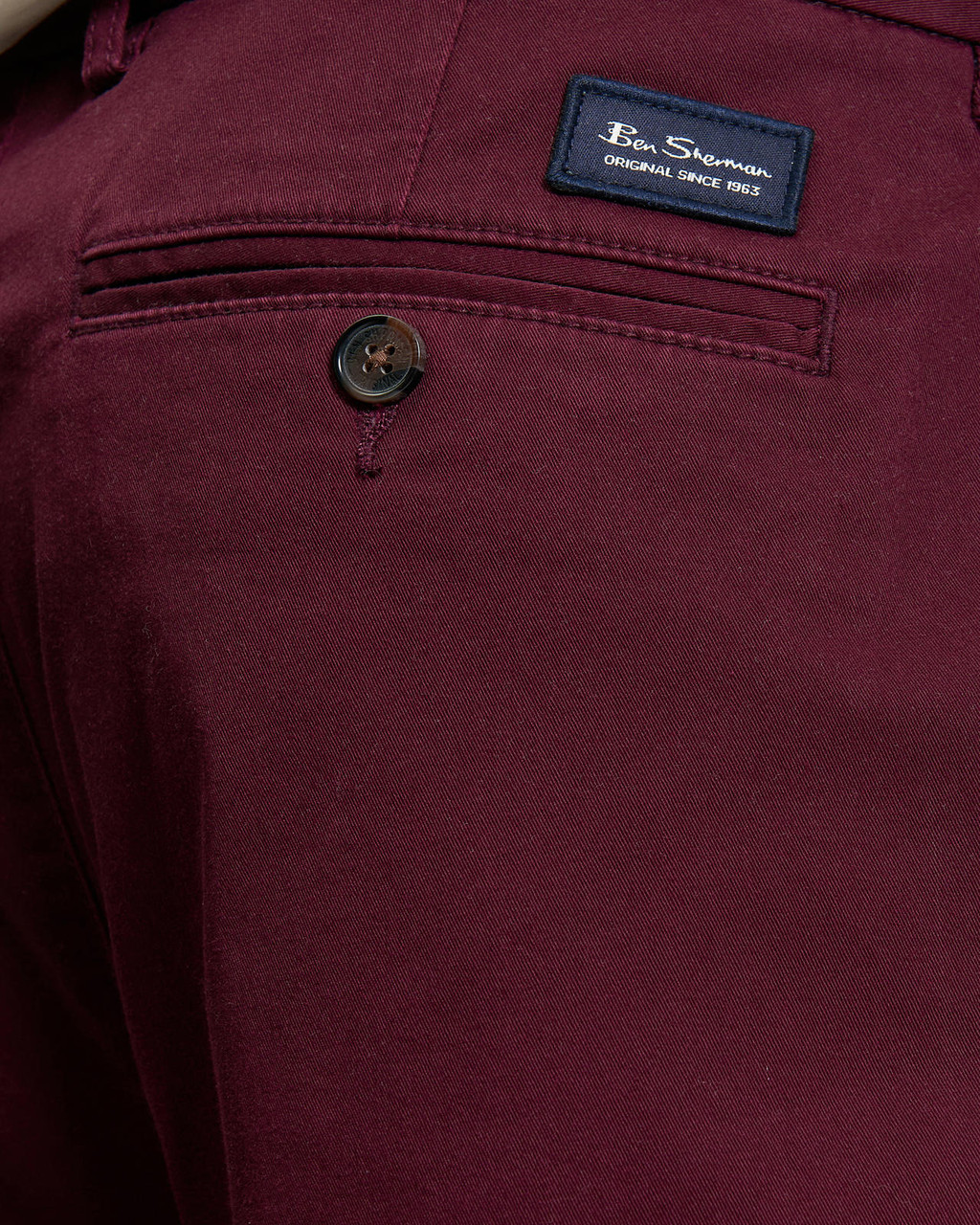 Signature Classic Slim Stretch Chino in Dark Wine