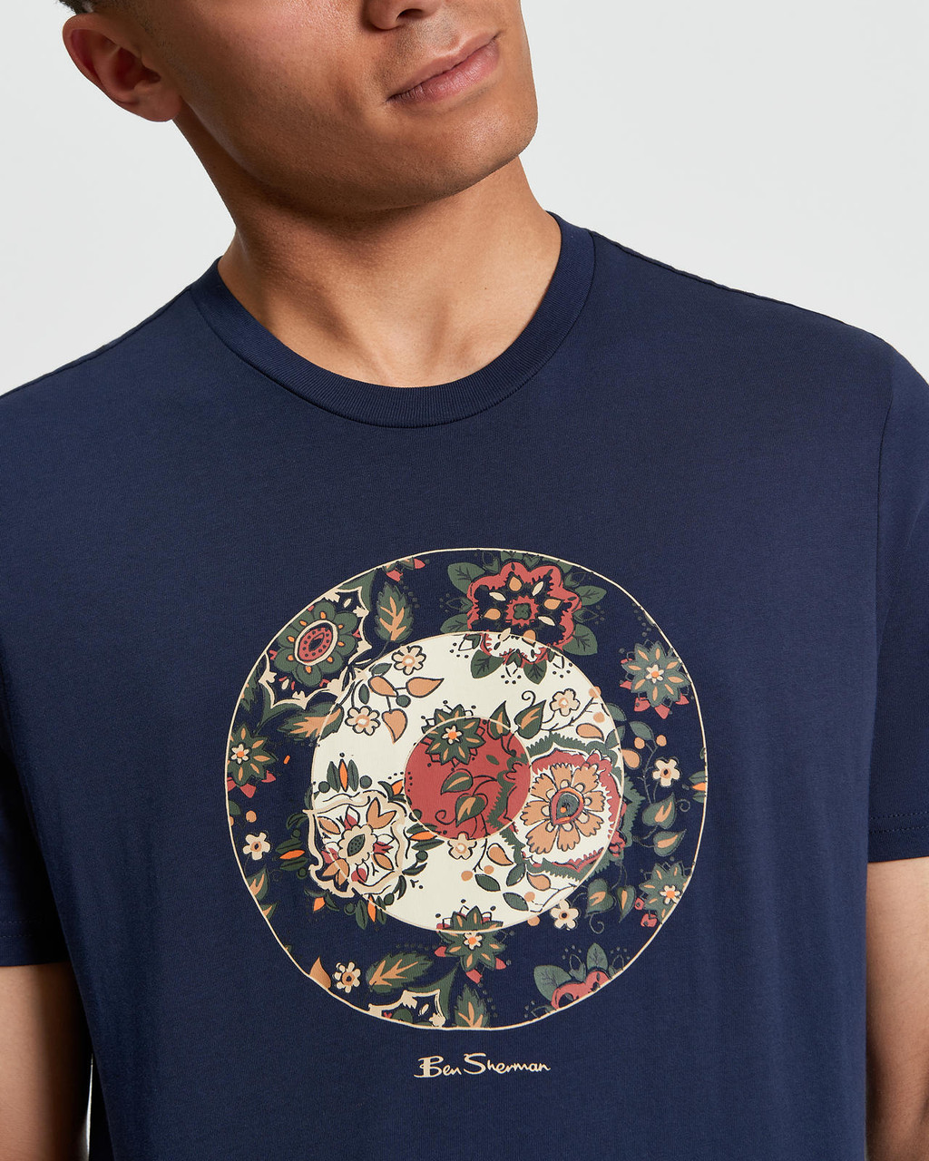 Floral Target in Dark Navy