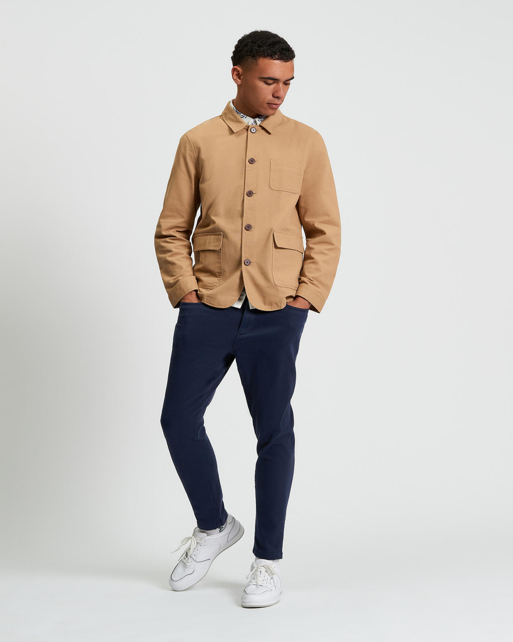 Canvas Chore Jacket in Camel