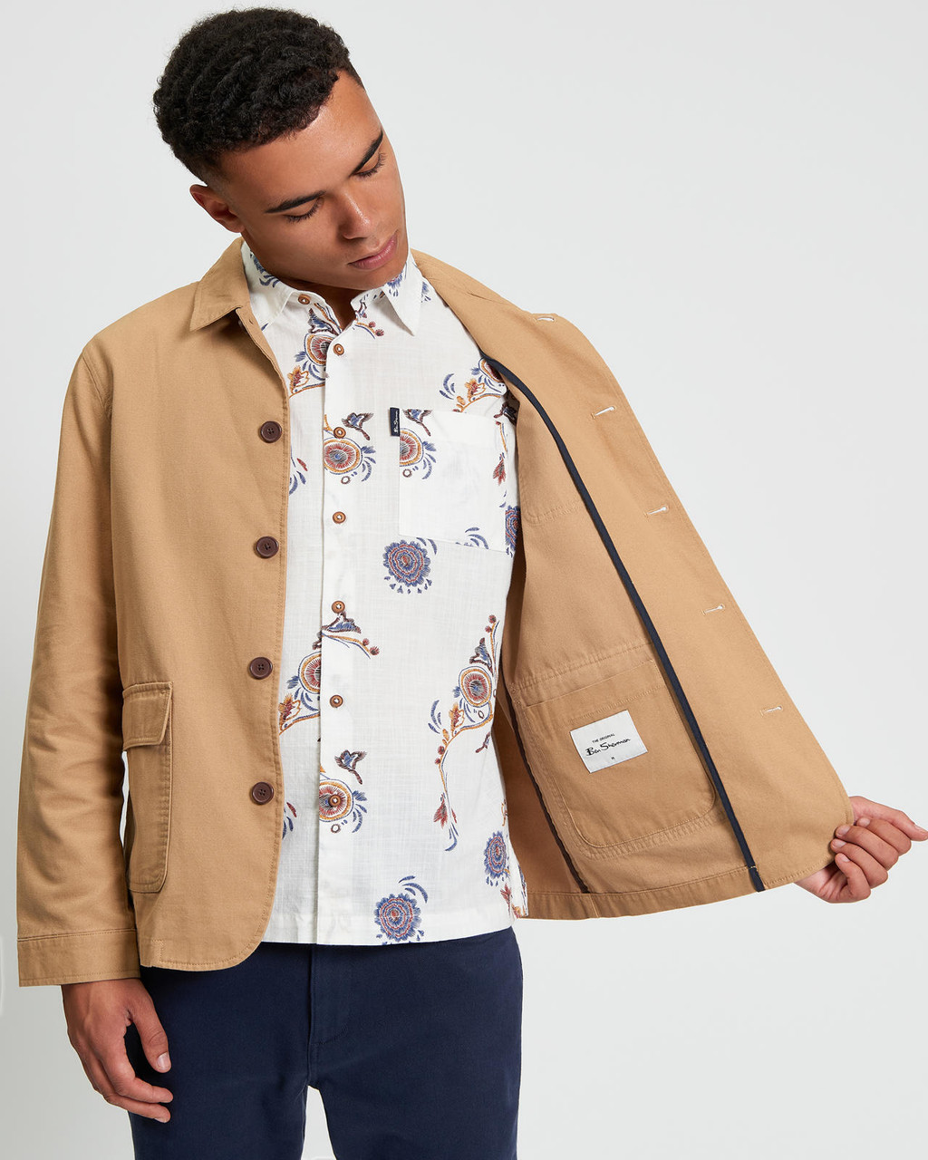 Canvas Chore Jacket in Camel