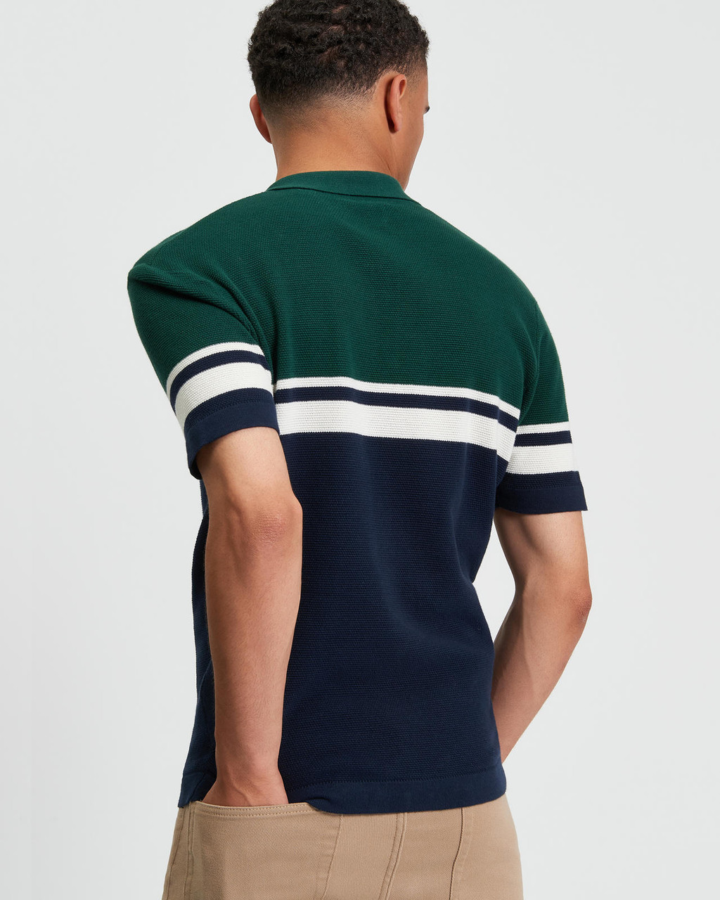 SPORT BLOCK POLO in Dark Navy