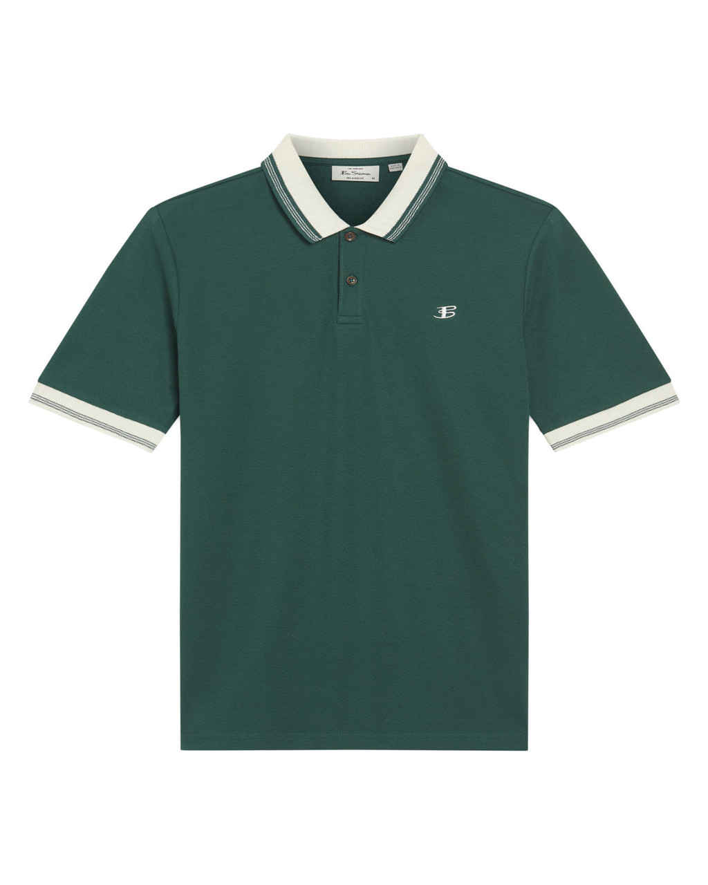 Trim Block Polo in Dark Green