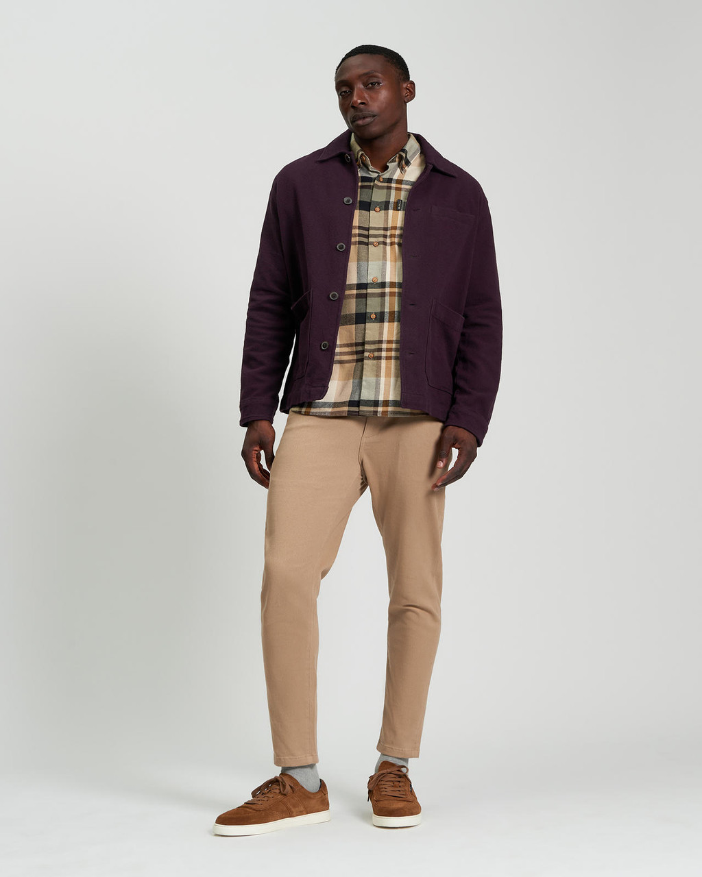 Warm Chore Jacket in Dark Wine