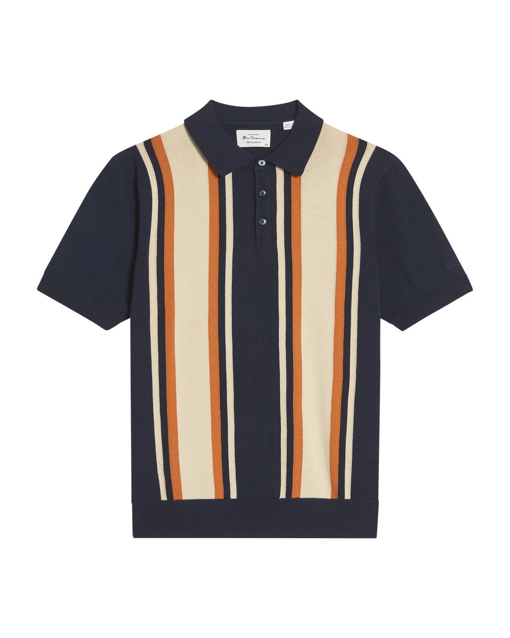 VERTICAL STRIPE POLO in Dark Navy