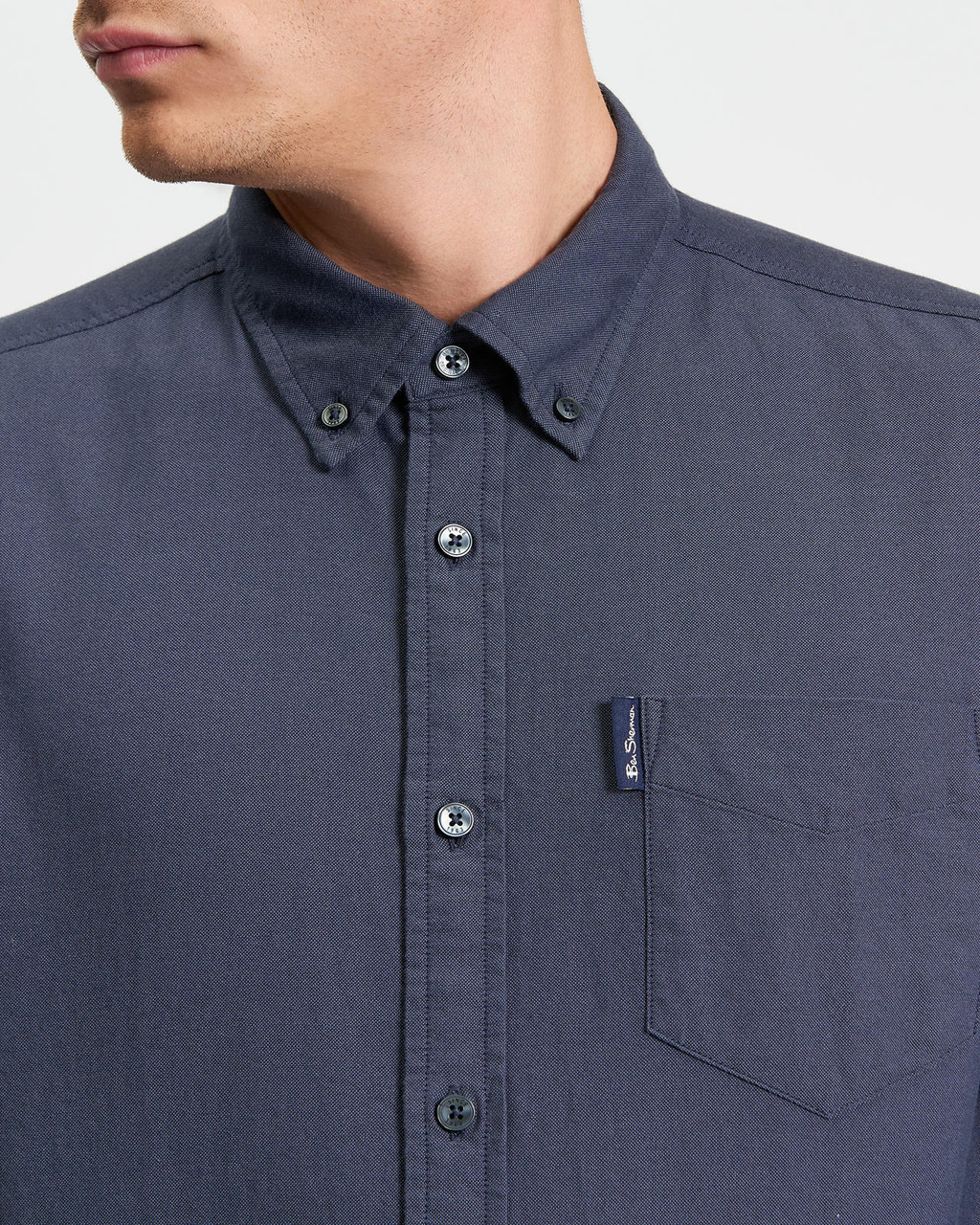 Long Sleeve Signature Oxford Shirt in Slate