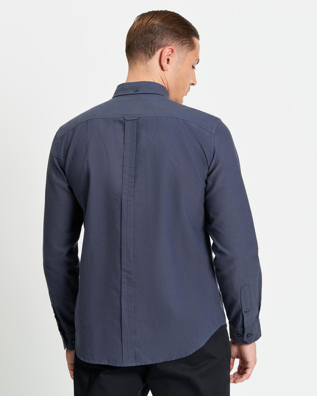 Long Sleeve Signature Oxford Shirt in Slate