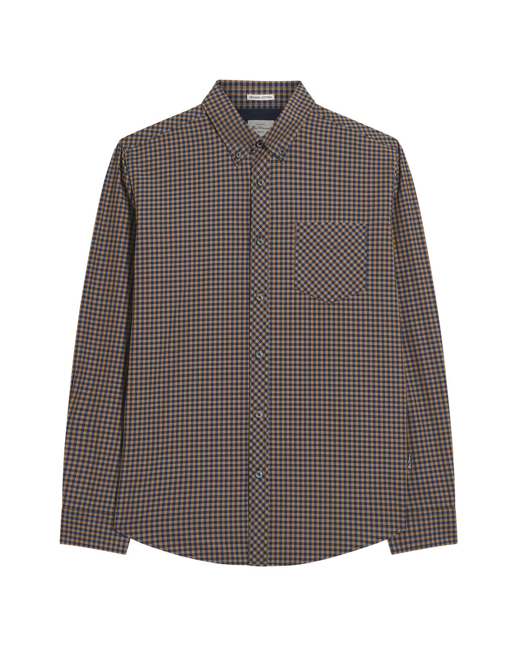 Long Sleeve Signature Gingham Shirt in Bronze