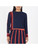 L Stripe Colorblock Pullover