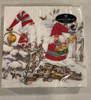 NEW - Christmas Napkins with Elves in the Snow