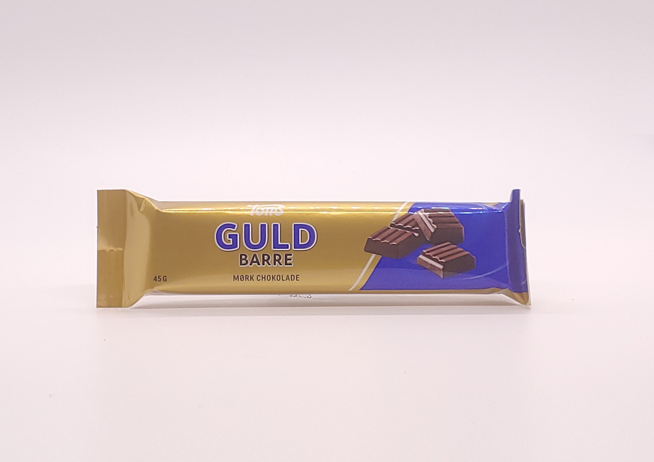 frihed jeg fandt det energi Guld Barre, Mørk (Dark Chocolate) - 45g - Nordisk Import