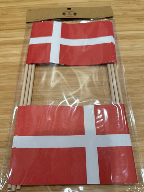 Danish Birthday flags, paper 6 in a bag - Nordisk Import