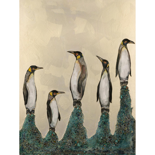Penguin Colony Stretched Canvas Wall Art