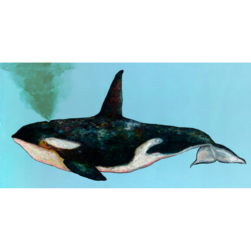 Orca Stretched Canvas Wall Art