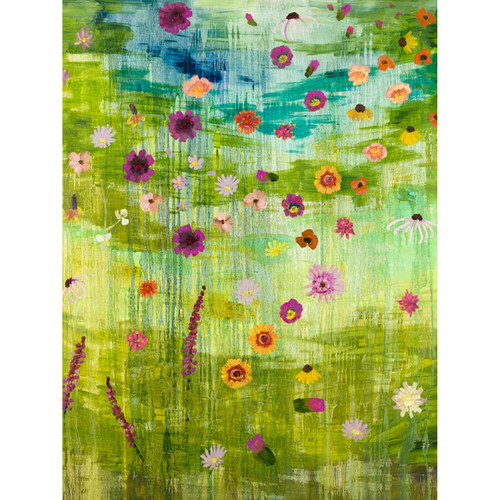 Texas Wildflowers Stretched Canvas Wall Art