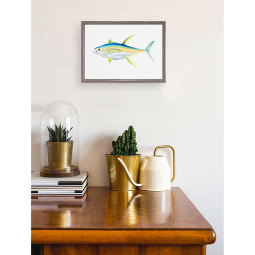 Yellowfin Tuna Portrait Mini Framed Canvas